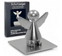 MIJOMA Porte-notes magnétique ange gardien : votre compagnon de tableau de bord de voiture, idéal pour les notes, les tickets de stationnement, 3 cm (argenté 2)