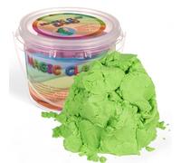 MIJOMA Sable magique à pétrir polyvalent, sable de jeu sensoriel cinétique, malléable et malléable, idéal pour l'intérieur - Des heures de plaisir de jeu et de développement créatif (vert (500 g)