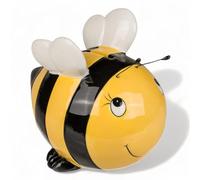 MIJOMA Tirelire en céramique avec serrure et clé, design mignon pour enfants et adultes, idéale comme emballage cadeau d'argent et pour la sécurité de l'argent (abeille)