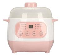 Mijoteuse, 200W 1L Petite Mijoteuse avec Pot Intérieur en Céramique Température et Durée Réglables Mini Marmite électrique Automati