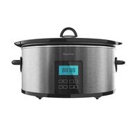 Cecotec Mijoteuse Chup Chup Matic de 5,5 litres, 240 W, Écran LCD, 2 Niveaux de Puissance et Fonction Maintien au Chaud, Couvercle en Verre, Bol en Céramique et Amovible, Noir