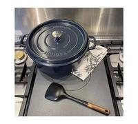 Mijoteuse Cocotte Ronde Fonte émaillée INVICTA Bleu Réglisse D26