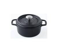 MIJOTEUSE Cocotte Ronde Fonte émaillée INVICTA NOIR D32
