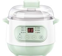 Mijoteuse électrique - 1l Céramique Eau Ragoût Pot 200w Réservation Intelligente Appareil De Cuisine Ménager avec Fonction De Chronométrage, Green