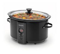 Mijoteuse Électrique Brabantia 6,5 L 320 W - Cuve Céramique Amovible - Fonction Maintien au Chaud - Noir - Slow Cooker - BBEK1083MB
