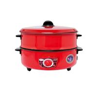 Mijoteuse électrique uniforme rouge de 25 à 30 cm, marmite et poêle à sauter électriques, pour usage domestique, style Asie du Sud-Est, cuisinière électrique rouge
