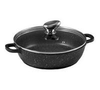 Pradel Excellence - PCUI001018 - Mijoteuse Ø36 cm avec Couvercle Verre - Fonte d'Aluminium - Revêtement Antiadhésif Façon Pierre - Protèges Poignées Amovibles - Tous Feux Induction