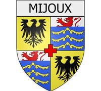 Mijoux 01 ville Stickers blason autocollant adhésif - Taille : 12 cm