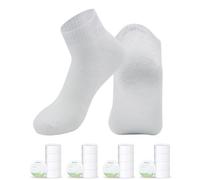 MIJOYDUO Chaussettes jetables en pur coton compressé pour la randonnée, les sports de plein air, les voyages d'affaires, les voyages, douces, Bracelet de cheville blanc, 4