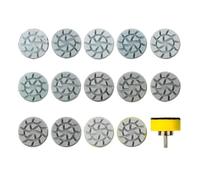 MiJunHD Lot de 14 mini disques de polissage diamant de 25 mm, 14 disques de ponçage à l'eau de différents grains 50#-10000# et 1 support auto-agrippant de 3 mm pour un meulage fin des détails