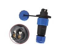 MiJunHD Pas de soudure - Vis à sertir LD20 - Bride d'aviation - 2 broches - 25 A - 250 V - Connecteur de fil IP68 - Boîte de jonction étanche pour câbles de diamètre 6 à 12 mm (1 pièce)