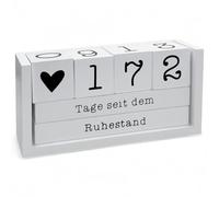 MIK funshopping Calendrier de compte à rebours en bois - Cube annuel avec barre à thème, 432 jours comptable - mariage, anniversaire, examen, vacances - Polyvalent (blanc XL)