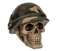 MIK funshopping Tirelire boîte d'épargne en forme de tête de mort (crâne avec casque de camouflage)