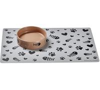 Mika Cat Gamelle pour Chat avec Tapis de gamelle, 350 ML, Rouge