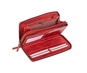 MIKA Mika Accessoire de Voyage - Portefeuille, ca. 19,5 x 10,5 3 cm, Rot
