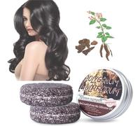 Mikabila 2 Pièces Shampooing Naturel Noir pour Cheveux - Barre de Savon Organique Polygonum Multiflorum Hydratant