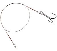 Mikado 2 Bas de Ligne en Acier de 35 cm avec Double Crochet #4 et Passant, Bas de Ligne Sandre et brochet.