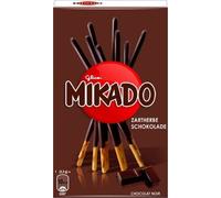 Mikado Bâtonnets de biscuits tendres enrobés de chocolat noir 75g 4pcs