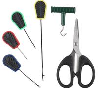 MIKADO BOILIE NEEDLE SET Stringer- Splicing- Aiguille pour appât Ciseaux Perceuse de bouillettes ...