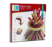 Bs Toys Mikado-Melone - Jeu D'Adresse en Bois avec des Barres De Melon - Jeu D'Adresse Et d'amusement pour Enfants Et Familles - avec Melon Mobile - A Partir De 5 Ans