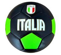Mikado Sport Ballon de football grand noir vert - ballons italiens pour entraînement et match - ballons de football taille 5 enfants et adultes - jeu enfant extérieur