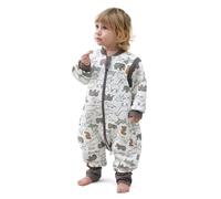 MIKAFEN Gigoteuse pour bébé avec Pieds 2.0 tog Coton - Gigoteuse pour Enfant Toute l'année avec Manches Amovibles - Animal 4-5 Ans