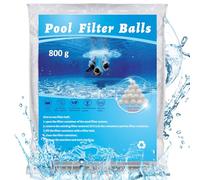 MIKAILE Boules Filtrantes pour Piscine 800g, Réutilisable Filtrantes Filtre Piscine, Remplace 30kg Sable pour Filtre Piscine, Convient à Divers Systèmes De Filtration