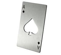 Mikamax - Ace of Spades Bottle Opener - Original - Acier Inoxydable - Casino Fans - Poker - Ouvre-bouteille de Casino - Ouvre-bière - Jeu de Carte - As