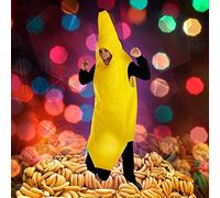 Mikamax Banana Costume - Déguisement Banane - Costume de Carnaval - Costume de carnaval hommes - One size fits all - Adulte
