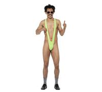 Mikamax - Borat Mankini - Maillot de Bain Borat - pour Les Hommes - Vert - Iconique - Enterrement de Vie de garçon - Soirée Piscine - Cadeau drôle - Taille Unique