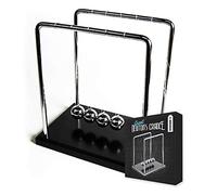 Mikamax - Giant Newton’s Cradle - Bois et Acier - Physique - Loi de Newton - Énergie - Jouet de Bureau - Produit de Bureau - Classique - Cinq Boules