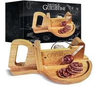 mikamax - Guillotine à saucisse - Coupe légumes - Trancheuse à fromage - Bois massi