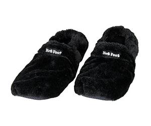 Mikamax - Hot Feet Deluxe - Chaussons Chauds - Chaussettes Réchauffantes - Couleurs Changeantes - Pantoufles Chaudes - Cadeau Noël - Odeur de Lavande - Noir - One Size