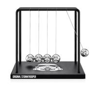 mikamax Pendule Stormtrooper Newton original avec 5 boules métalliques | Berceau Newton de collection entièrement mécanique sans piles 750 g pour bureau, bureau, étagère et vitrine