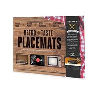 Mikamax - Retro Place Mats - Set de 4 - Napperon - Multicolore - Polypropylène