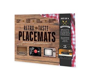 mikamax - Retro Place Mats - Set de 4 - Napperon - Multicolore - Polypropylène