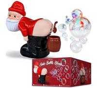 MikaMax Santa Bubble Blower - Décoration de Noël - Bulles de Savon - Machine à Bulles pour Enfants et Adultes - Cadeau de Noël et Gadget de fête