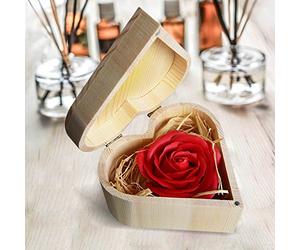 mikamax - Savon Rose Boîte de Coeur - Rouge - Coffret Cadeau