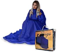 Mikamax - Snugs Original - Couverture en Polaire - Couverture avec Maches - Hoodie Couverture - Couverture Confortable - Cadeau de Noël - Blue - Cocooning - Polaire