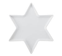 Mikasa Chalk Assiette de service en porcelaine Motif étoile 30 x 18 x 2,5 cm