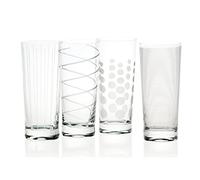 Mikasa Cheers 5159317 Lot de 4 Verres Highball en Cristal -Argenté - 550 ML