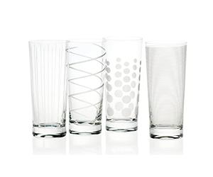 Mikasa Cheers 5159317 Lot de 4 Verres Highball en Cristal -Argenté - 550 ML