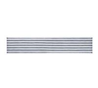 Mikasa Chemin de Table en Coton et Lin, Chemin de Table pour Salle à Manger Blanc avec Rayures Marines, 230 X 34 cm | Chemin de Table Naturel pour Salle à Manger Rustique
