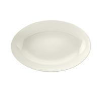 Mikasa Cranborne Bol de service en grès, crème, 30,5 cm, bol de service ovale pour les pâtes, les salades et les snacks - lavable au lave-vaisselle et emballé dans une boîte cadeau