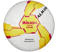 MIKASA FS454B-YP Ballon de Futsal n°4 pour Loisir général, collège, lycée, lycée, Junior, Jaune/Rose, Pression Interne recommandée : 0,400-0,600 kgf/cm²