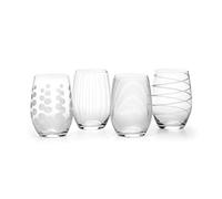 Mikasa Lot de 4 verres à vin sans pied en acier inoxydable 18/8 - Argenté