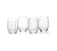 Mikasa Lot de 4 verres à vin sans pied en acier inoxydable 18/8 - Argenté