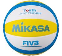 Mikasa Ballon de beach-volley SBV Youth 1629 Bleu/Blanc/Jaune Taille 5