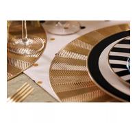Mikasa Set de 4 Sets de Table Ronds et métalliques, 38 cm, pour Les fêtes et Les réceptions