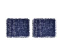 Mikasa Sets de Table en Jute, Lot de 2 Sets de Table rectangulaires Bleus pour Tables de Salle à Manger rustiques, 35 x 45 cm, antidérapants, Design Naturel